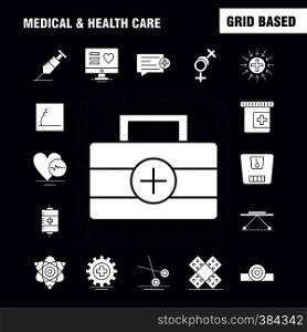 Medical And Health Care Solid Glyph Icon for Web, Print and Mobile UX/UI Kit. Such as: Medical Tool, Scissor, Tool, Tools, Scissor, Projector, Health, Pictogram Pack. - Vector