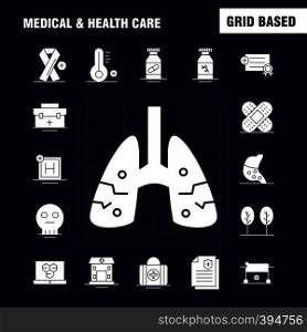 Medical And Health Care Solid Glyph Icon for Web, Print and Mobile UX/UI Kit. Such as: Hospital, Bed, Healthcare, Patient Bed, Hospital, Board, Medical, Pictogram Pack. - Vector