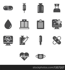 Medical and healthcare icons set.