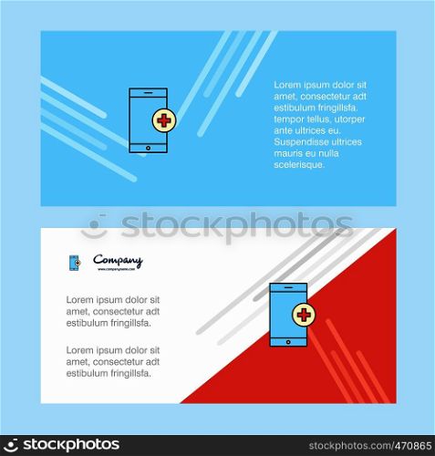 Medical app abstract corporate business banner template, horizontal advertising business banner.