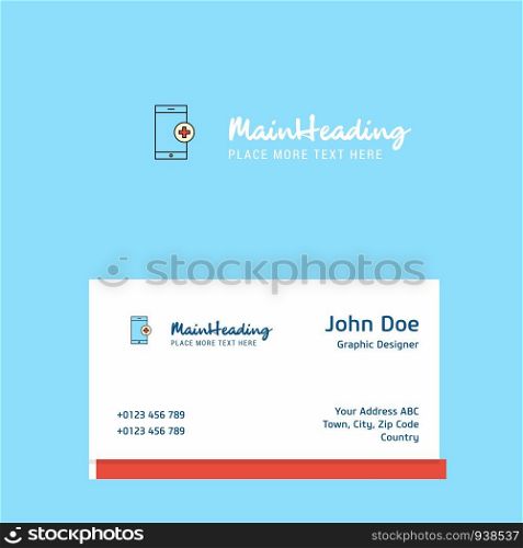 Medical app logo Design with business card template. Elegant corporate identity. - Vector