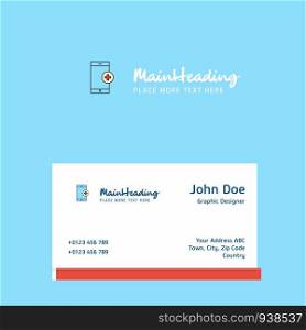 Medical app logo Design with business card template. Elegant corporate identity. - Vector