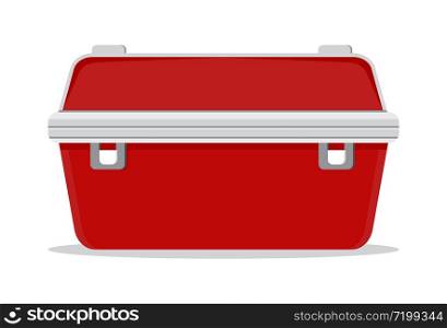 Medical bag icon vector. Red container for medical instruments, transplantation.. Medical bag icon vector. Red container for medical instruments