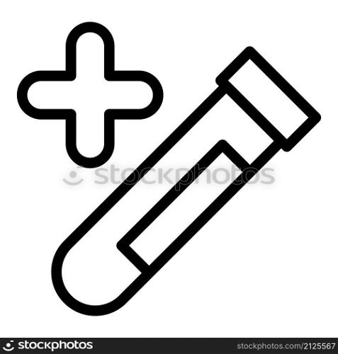 Medical blood test tube icon outline vector. Chemistry laboratory. Drug research. Medical blood test tube icon outline vector. Chemistry laboratory
