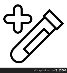Medical blood test tube icon outline vector. Chemistry laboratory. Drug research. Medical blood test tube icon outline vector. Chemistry laboratory