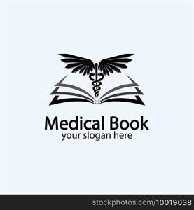 Medical Book Logo icon design vector,health book education logo Designs Inspiration.