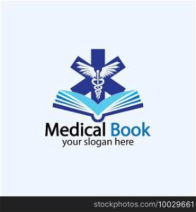 Medical Book Logo icon design vector,health book education logo Designs Inspiration.