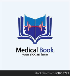 Medical Book Logo icon design vector,health book education logo Designs Inspiration.