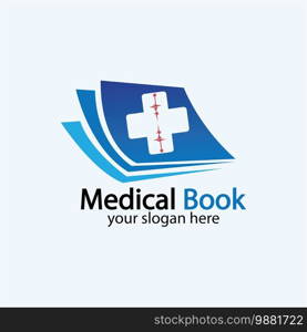 Medical Book Logo icon design vector,health book education logo Designs Inspiration.