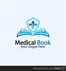Medical Book Logo icon design vector,health book education logo Designs Inspiration.