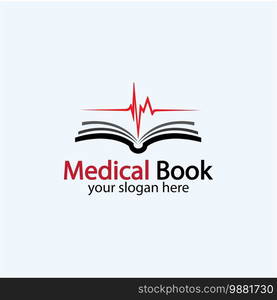 Medical Book Logo icon design vector,health book education logo Designs Inspiration.