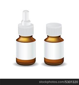 Medical Bottle Template. Isolated Vector Illustration EPS10. Medical Bottle Template Vector Illustration