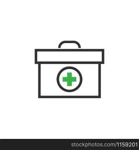 Medical box icon design template vector isolated illustration. Medical box icon design template vector isolated