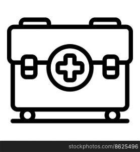 Medical box icon outline vector. First aid kit. Suitcase health. Medical box icon outline vector. First aid kit
