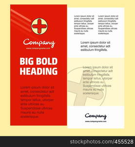 Medical Business Company Poster Template. with place for text and images. vector background