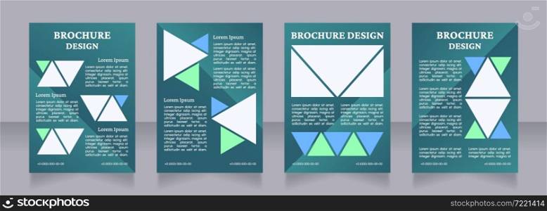 Medical business development strategies blank brochure layout design. Vertical poster template set with empty copy space for text. Premade corporate reports collection. Editable flyer paper pages. Medical business development strategies blank brochure layout design