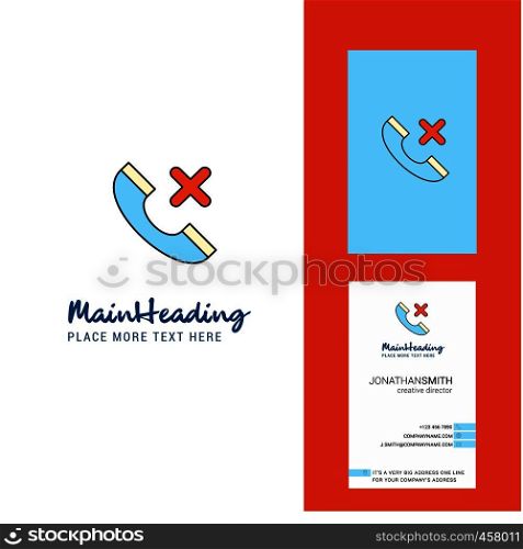 Medical call Creative Logo and business card. vertical Design Vector