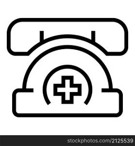 Medical call icon outline vector. Online emergency. Doctor sos. Medical call icon outline vector. Online emergency
