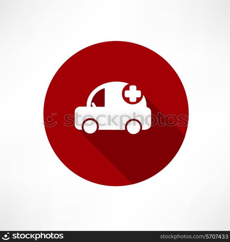 medical car icon Flat modern style vector illustration