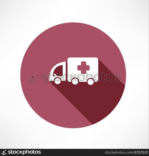 medical car icon Flat modern style vector illustration
