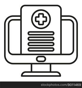 Medical care icon outline vector. Medicine patient. Service chat. Medical care icon outline vector. Medicine patient