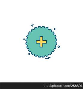 medical cicle plus hospltal sign icon vector design