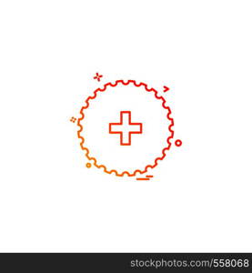 medical cicle plus hospltal sign icon vector design