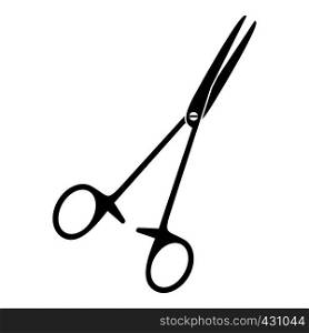 Medical clamp scissors icon. Simple illustration of medical clamp scissors vector icon for web. Medical clamp scissors icon, simple style
