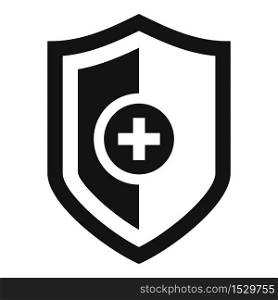 Medical clinic protection icon. Simple illustration of medical clinic protection vector icon for web design isolated on white background. Medical clinic protection icon, simple style