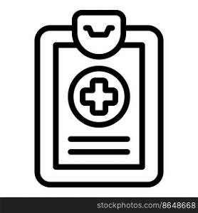 Medical clipboard icon outline vector. Help service. Clinic care. Medical clipboard icon outline vector. Help service