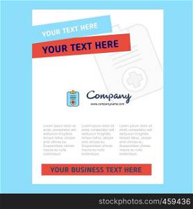 Medical clipboard Title Page Design for Company profile ,annual report, presentations, leaflet, Brochure Vector Background