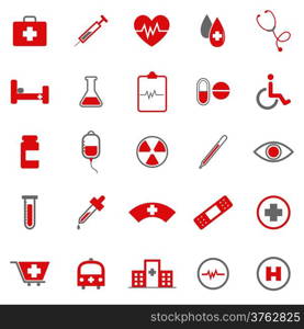 Medical color icons on white background, stock vector