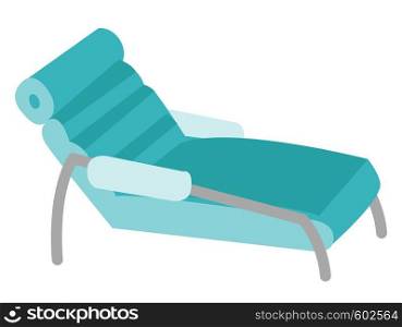 Medical couch for patients of psychologist. Medical furniture for patients. Vector cartoon illustration isolated on white background.. Medical couch vector cartoon illustration.