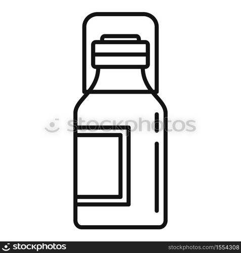 Medical cough syrup icon. Outline medical cough syrup vector icon for web design isolated on white background. Medical cough syrup icon, outline style