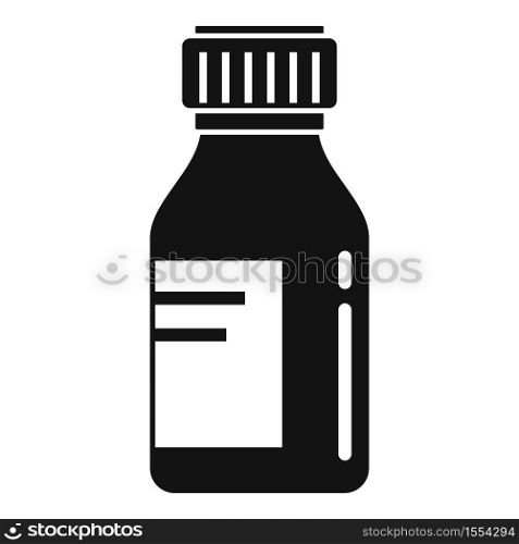 Medical cough syrup icon. Simple illustration of medical cough syrup vector icon for web design isolated on white background. Medical cough syrup icon, simple style