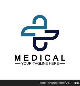 Medical Cross and Health Pharmacy Logo Vector Template