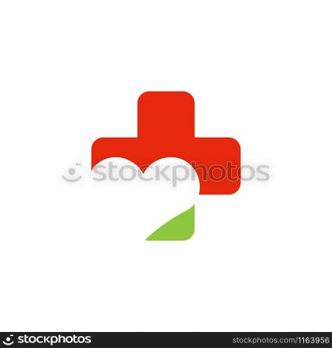 Medical cross graphic design template vector isolated