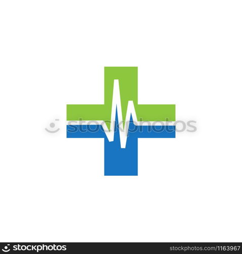 Medical cross graphic design template vector isolated