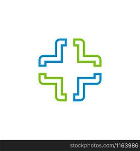 Medical cross graphic design template vector isolated