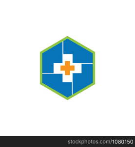 Medical cross healthy logo template vector icon