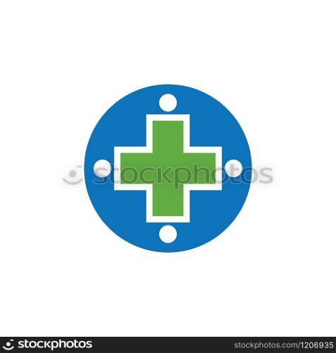 Medical cross healthy logo template vector icon