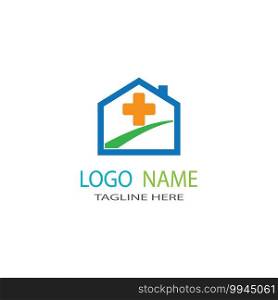 Medical cross healthy logo template vector icon