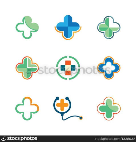 Medical cross vector icon illustration design