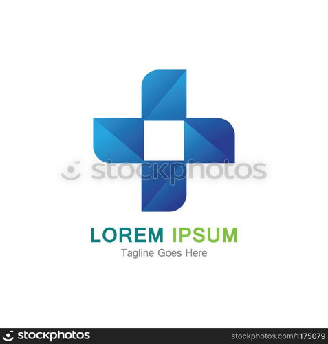 Medical cross vector icon illustration design template