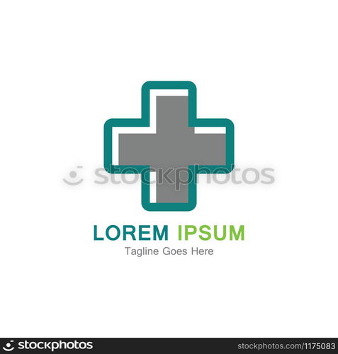 Medical cross vector icon illustration design template