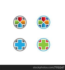 Medical cross vector logo design. Hospital and clinic vector illustration.