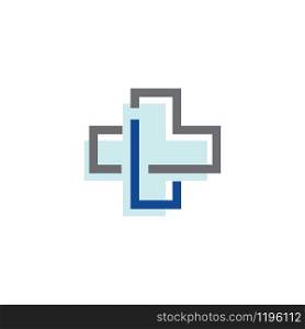 Medical cross vector logo design. Medical center logo. Healthcare and hospital logo. Health symbol.