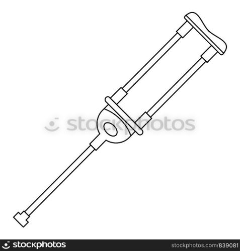 Medical crutch icon. Outline illustration of medical crutch vector icon for web design isolated on white background. Medical crutch icon, outline style