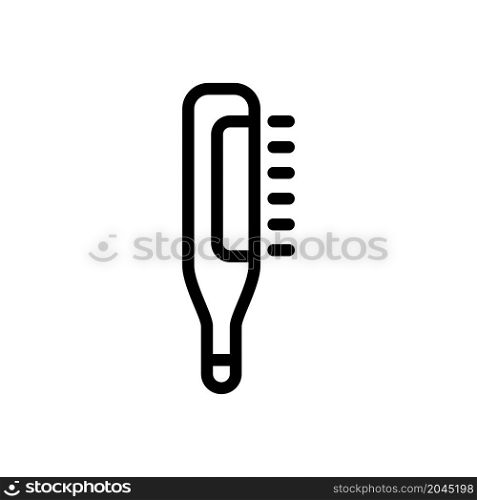 medical devices, thermometer icon editable stroke