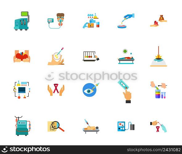 Medical diagnostics icon set. Can be used for topics like clinic, medical treatment, test, health care